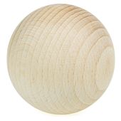 Drewniane korale kulki 50mm SUROWE BEZ OTWORU 1szt.