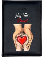 KALENDARZ A6 2026 TYGODNNIOWY prezent na dzień taty ojca twój tekst napis