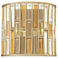 Glamour LAMPA ścienna GEMMA HK-GEMMA2-A-SL Elstead HINKLEY kinkiet OPRAWA metalowa kryształy bursztynowe przezroczyste