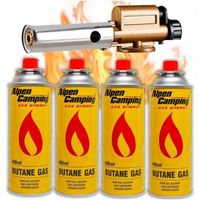 PALNIK GAZOWY OPALARKA LUTLAMPA ŻELIWNA + 4 KARTUSZE 1300C 1,5L GAZU