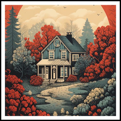 Plakat 90x90cm Idylla Rustykalna na Arena.pl