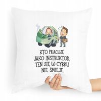 Poduszka Dla Instruktora Pracuje Jako Instruktor Z Nadrukiem Ze Zdjęciem