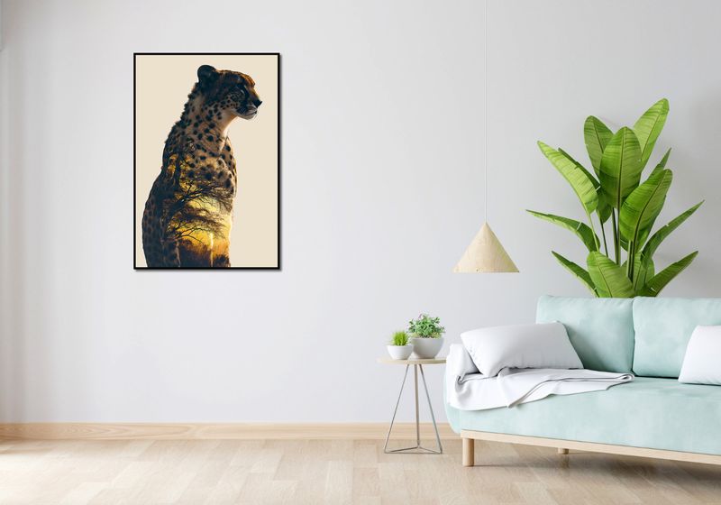 Plakat 67,5x100cm Gepard Duch Sawanny zdjęcie 4