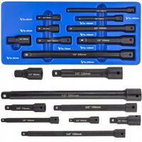 ZESTAW PRZEDŁUŻEK UDAROWYCH 1/4 3/8 1/2 UDAR KLUCZY NASADKI 9 EL