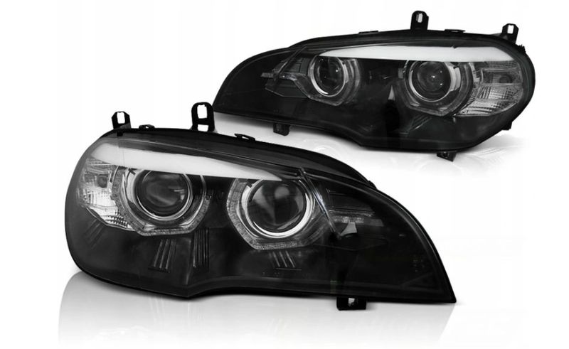LAMPY Reflektory Do BMW X5 E70 Od 2007 Do 2010 Roku RINGI LED 3D XENON zdjęcie 1