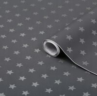 OKLEINA MEBLOWA FOLIA SAMOPRZYLEPNA NA MEBLE BLAT 45x200 GWIAZDKI SZARE