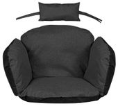 Poduszka ogrodowa 112x113 cm na krzesło wiszące bocianie gniazdo czarna
