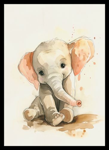 Plakat 25x35cm Siwy Słonik na Arena.pl