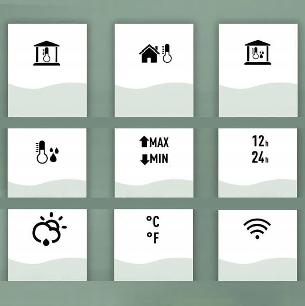 STACJA POGODY WiFi 3 CZUJNIKI UV hPa TEMP WILGOTNOŚĆ FAZY KSIĘŻYCA BUDZIK zdjęcie 2