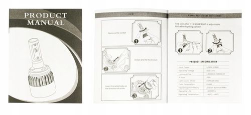 Żarówki LED H7 S2 72W COB MOCNE ZESTAW 16000 lm na Arena.pl