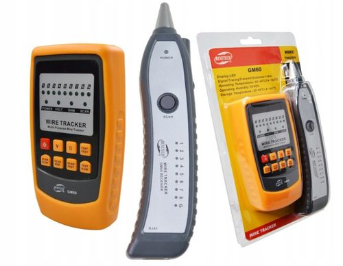 SZUKACZ PAR TESTER PRZEWODÓW DETEKTOR SIECI WIRE TRACKER RJ11 RJ45 ZESTAW na Arena.pl