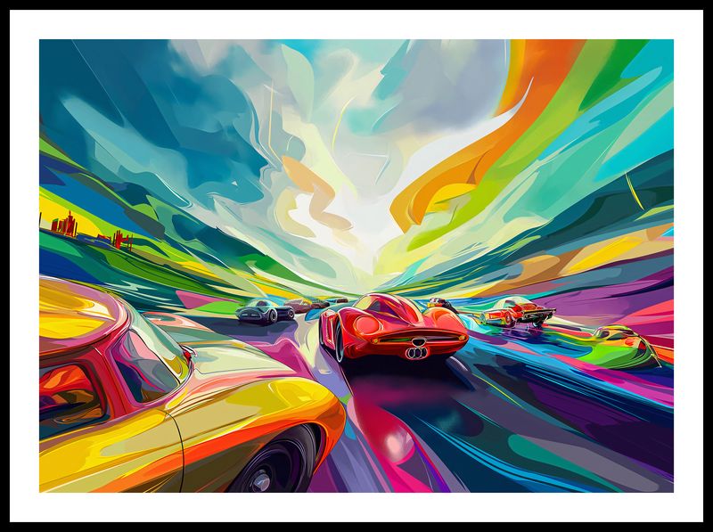 Plakat 70x50cm Wyścig Przy Barwach zdjęcie 3