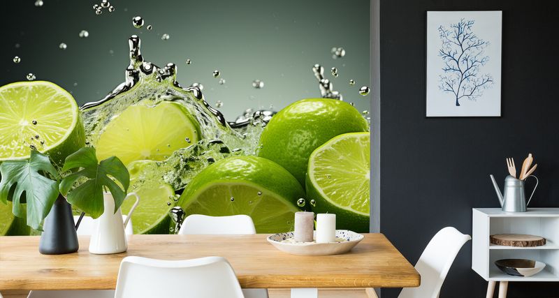 Fototapeta Do Kuchni LIMONKI Owoce Cytrusy Abstrakcja 315cm x 210cm zdjęcie 10