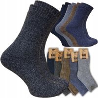 5 par SKARPETY męskie WEŁNIANE CIEPŁE SKARPETKI naturalne 43/46