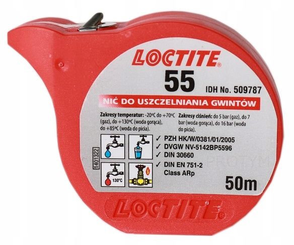 Nić do uszczelniania gwintów Loctite 55 zdjęcie 2