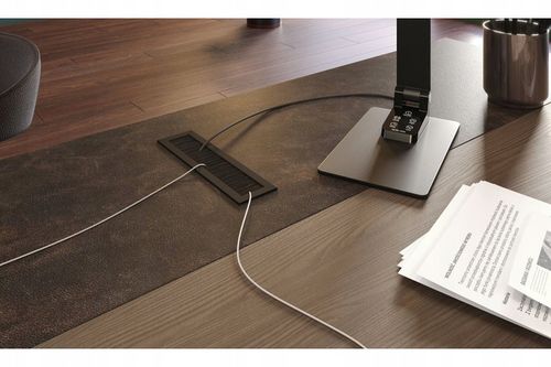 GTV Przepust kablowy przelotka na kable 51 x 180 mm czarny mat na Arena.pl