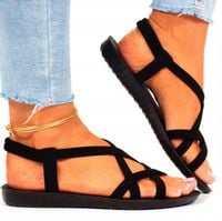 CZARNE SANDAŁY DAMSKIE SPORTOWE GUMECZKI NA LATO