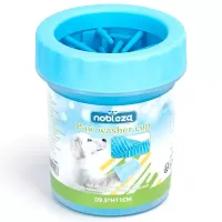 Kubek silikonowy Nobleza D9,5xH11 cm z miękką szczotką do mycia łap dla wygody i higieny