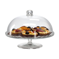 Patera Ze Szklaną Pokrywą 29 Cm X 25 Cm Na Ciasto Tort Stojak Klosz