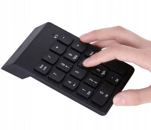 KLAWIATURA NUMERYCZNA BEZPRZEWODOWA DO LAPTOPA PC SLIM USB 2.4GHz AK86A na Arena.pl