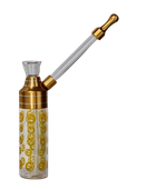 Mini Fajka Wodna Bongo Butelka  Szklana Chillout Smoke Żółte Emotki