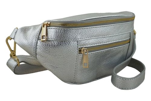 Modna torebka nerka metalizowana - Srebrna na Arena.pl