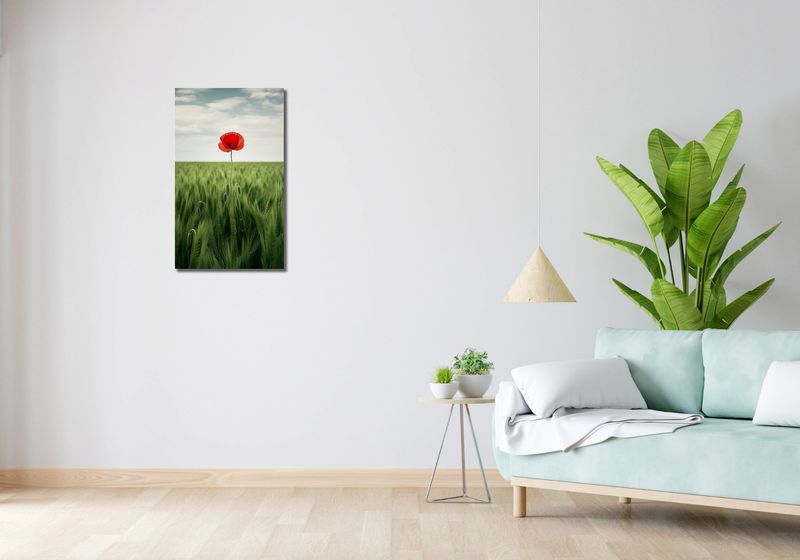 Obraz 40x70cm Samotny Mak na Polu zdjęcie 2