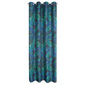 Zasłona na przelotkach z nadrukiem PALM 140X250 PRZEL vzarna+zielona