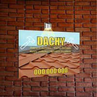 nadruk UV TABLICZKA reklamowa z lampą led 40x30 dibond POKRYCIA DACHOWE