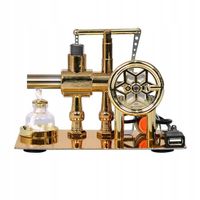 Mini MODEL SILNIKA Stirlinga EDUKACYJNY +GENERATOR PRĄDU USB Eksperyment