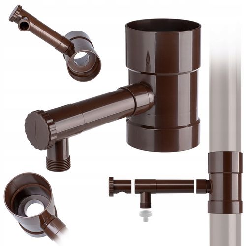 ZBIERACZ ŁAPACZ DESZCZÓWKI WODY DESZCZOWEJ Z RYNNY ZAWOREM CHWYTACZ 100mm na Arena.pl