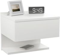 SZAFKA NOCNA WISZĄCA BIAŁA NAKASTLIK SZUFLADA PÓŁKA 35x32cm PRODUKT