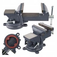 Imadło ŚLUSARSKIE 125 mm OBROTOWE z KOWADŁEM max rozstaw szczęk 105 mm