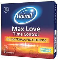 UNIMIL Max Love Prezerwatywy Mocno Opóźniające Lidokaina 3szt