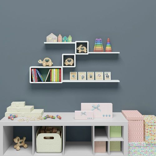 Półki ścienne CUBE 3 szt. BIAŁY na Arena.pl