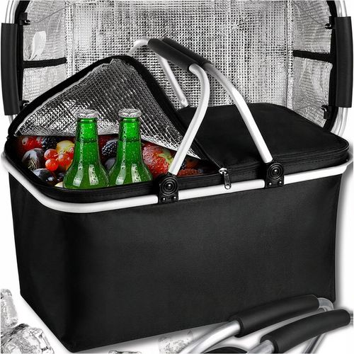KOSZ PIKNIKOWY SKŁADANY KOSZYK TERMICZNY NA ZAKUPY PIKNIK RÓŻNE WZORY na Arena.pl