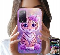 ETUI DO SAMSUNG GALAXY S20 FE - SŁODKI TYGRYSEK NA RÓŻOWYM TLE + SZKŁO
