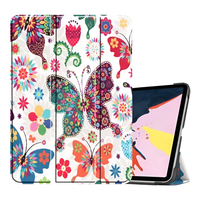 Etui Ochronne iPad Air 4 5 10,9 Cali Motyle Kwiaty Funkcja Wybudzania