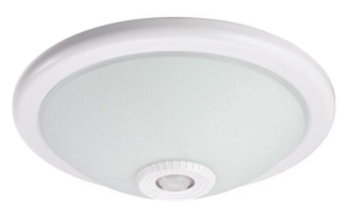 PLAFON OPRAWA LED 2x E27 czujnik ruchu i zmierzchu szkło na Arena.pl