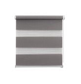 Podwójna Roleta Zaciskowa Bez Wiercenia Dzień Noc Szara 50 x 150 cm Okna