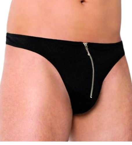 Czarne stringi z suwaczkiem XL na Arena.pl