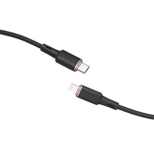 Kabel przewód do iPhone MFI USB-C - Lightning 30W 3A 1.2m czarny na Arena.pl