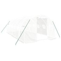 Szklarnia ze stalową ramą, biała, 18 m², 6x3x2 m