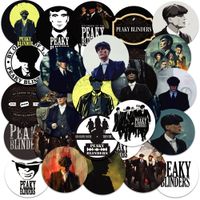 NAKLEJKI NA ZESZYT NALEPKA Z POSTACIAMI KÓŁKO - PEAKY BLINDERS - WZORY 23EL