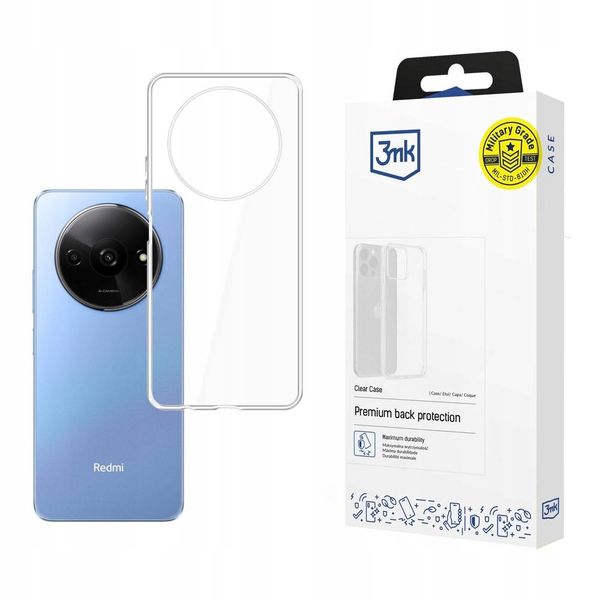 Silikonowe etui na Redmi A3 - 3mk Clear Case zdjęcie 1