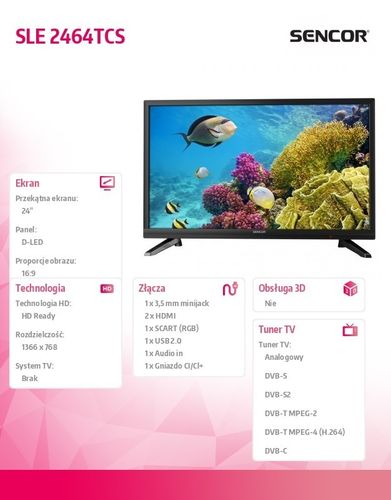 Sencor Telewizor 24 SLE 2464TCS na Arena.pl