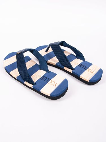 Klapki japonki męskie pasy granatowe 41 YOCLUB na Arena.pl