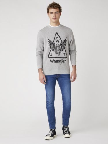 MĘSKA BLUZA WRANGLER GRAPHIC CREW MID GREY MEL W6E2HAX37 XL na Arena.pl