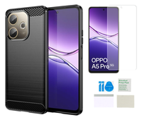 Etui KARBON do OPPO A5 PRO 5G case obudowa pokrowiec + folia ochronna TPU