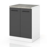 Szafka Kuchenna Stojąca Z Blatem Modułowa 60cm Spremium Szary Mat